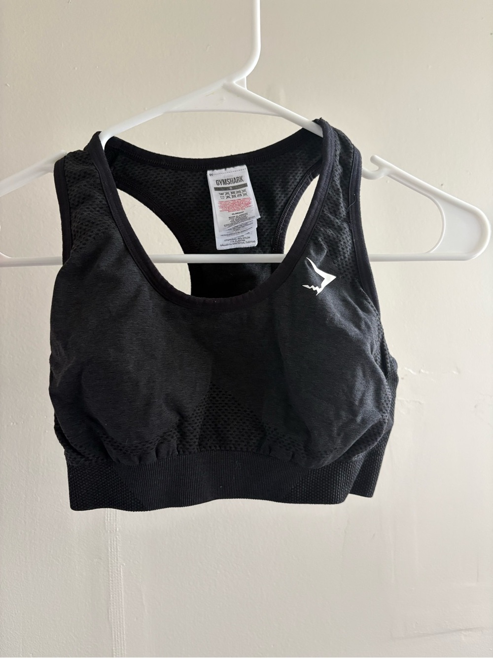 Gymshark Black Seamless Racerback Sports Bra